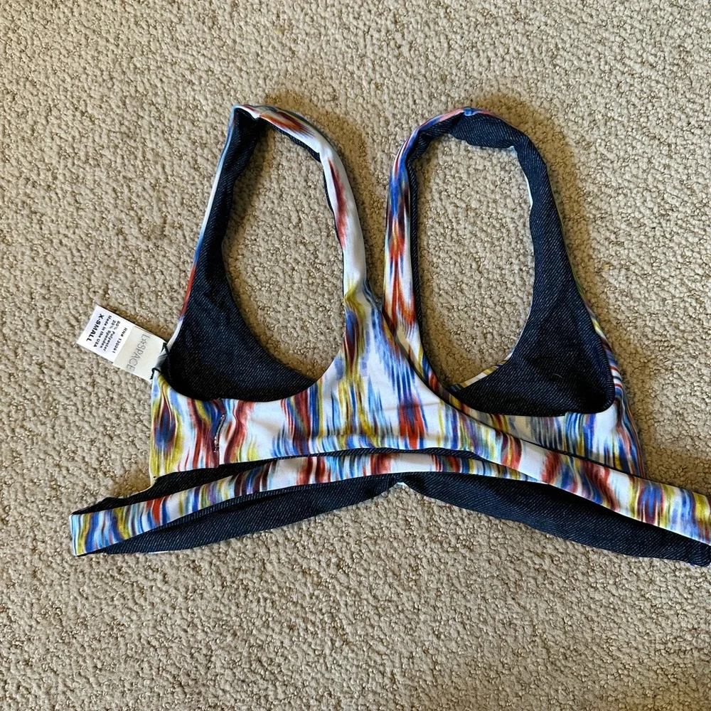 NWOT L*Space Plumagio new wave bikini top